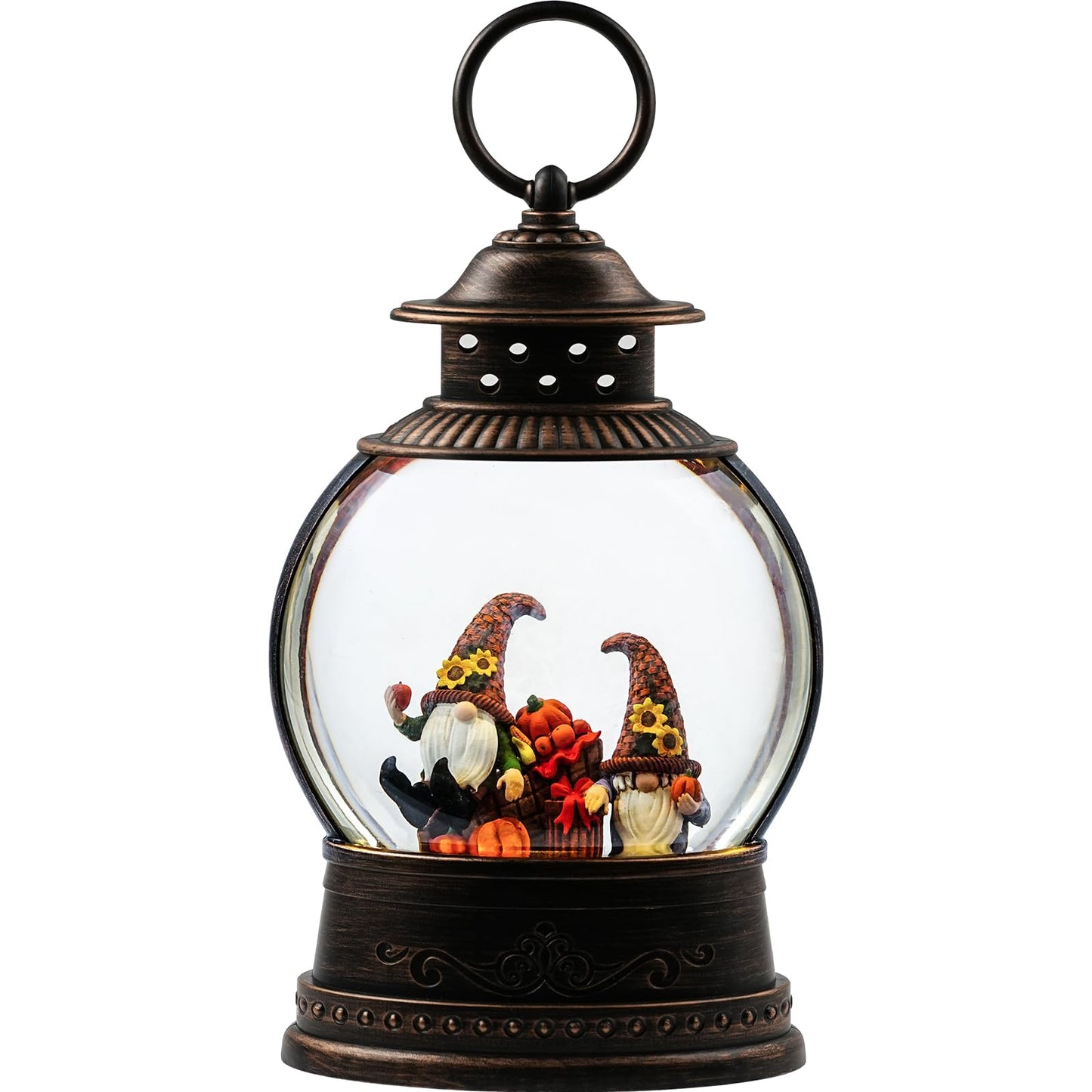 Fall Decorations Snow Globe, Gnomes Light Up Snow Globe Fall Decorations, 6H Timer, USB/Battery Operated, Harvest Thanksgiving Fall Decorations for Home