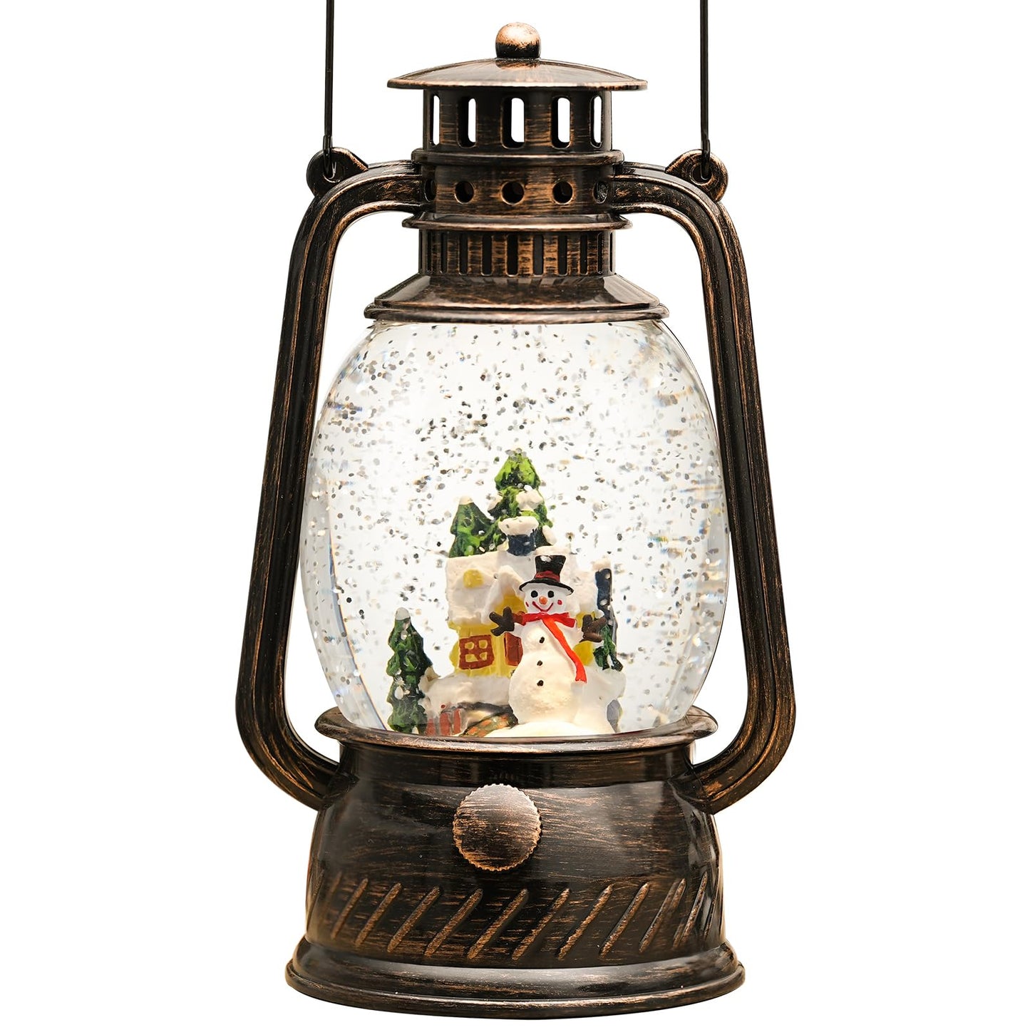 Christmas Decorations Snowman Snow Globes Musical Lighted with 6H Time Glittering Village Christmas Decor Snow Globes,Christmas Snow Globe Gift for Christmas Decorations