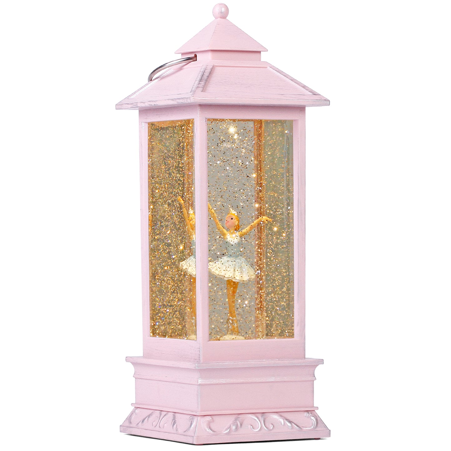 Ballerina Rotating Music Snow Globe Dancing Girl Musical Box for Girl Kids Gift Christmas Festival Snow Globe Water Glittering Lantern Swirling 11" H