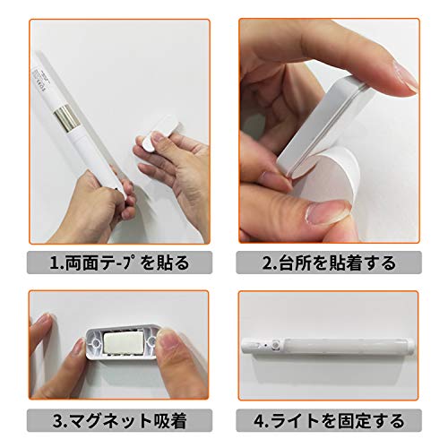 センサーライト LEDライト 人感センサー 省エネ 超寿命 高輝度 乾電池式 21LED マグネット付き 工事不要 貼り付け型 階段・クロゼット・ロッカー・玄関・洗面所 自動点灯 懐中電灯 防災 地震 停電対策 室内照明両用 3本セット
