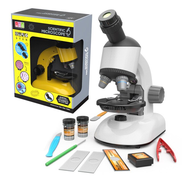 Mini Microscope Toy Lab Kit Kids Educational Scientific Experiment Children Educational Toys Stereo Science Birthday Gifts