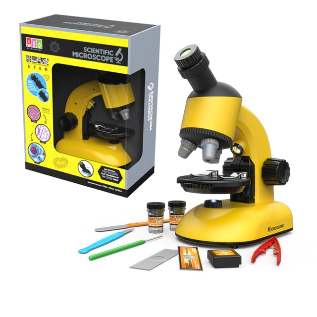Mini Microscope Toy Lab Kit Kids Educational Scientific Experiment Children Educational Toys Stereo Science Birthday Gifts