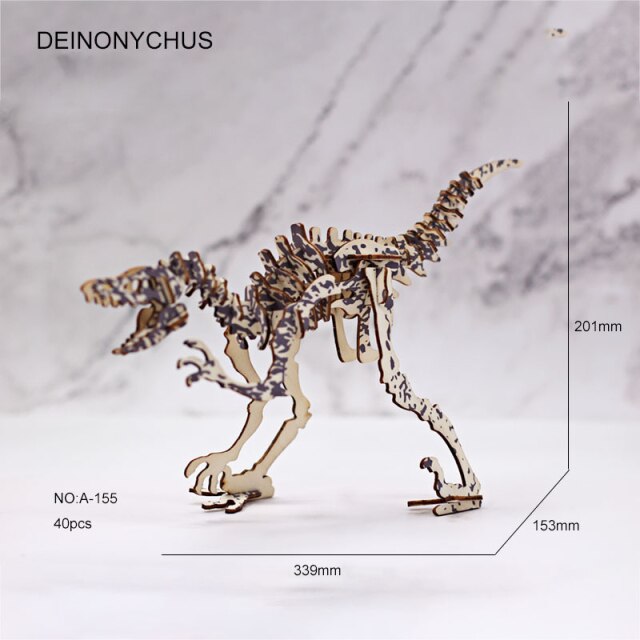 Diy 3d Wooden Puzzle Animal Wood Dinosaur Plane Car Dragon Tank House Chicken Puzzles Kids Toys For Children Birthday Gift