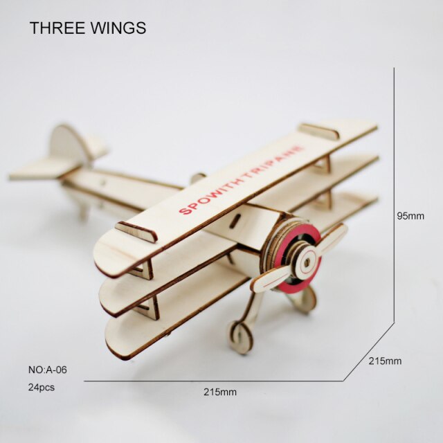 Diy 3d Wooden Puzzle Animal Wood Dinosaur Plane Car Dragon Tank House Chicken Puzzles Kids Toys For Children Birthday Gift