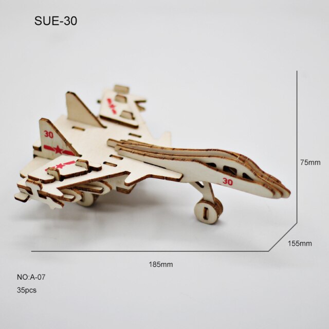 Diy 3d Wooden Puzzle Animal Wood Dinosaur Plane Car Dragon Tank House Chicken Puzzles Kids Toys For Children Birthday Gift