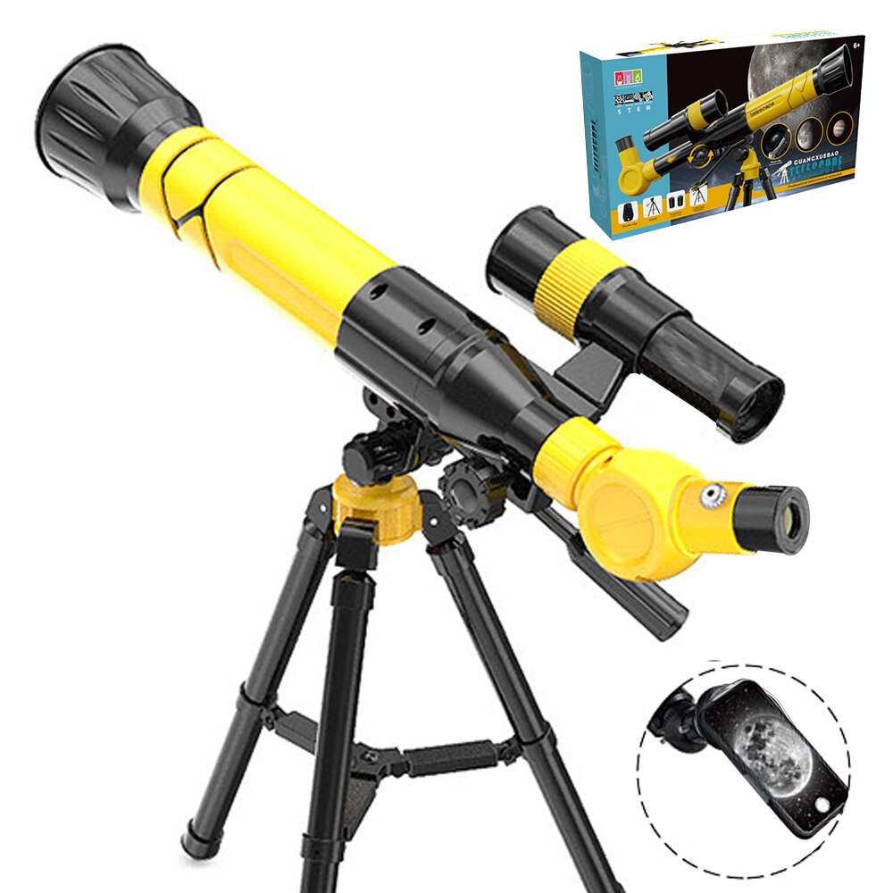 Toy Astronomical Telescope For Children Astronomy Kids Space Zoom Educational Toys Monocular Outdoor Travel Birthday Gifts