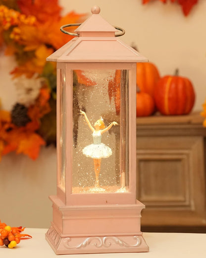 11" H Musical Snow Globes for Girls Ballerina Snow Globe Christmas Light Up 6H Timer Glitter Music Box Holiday Festival Home Decor