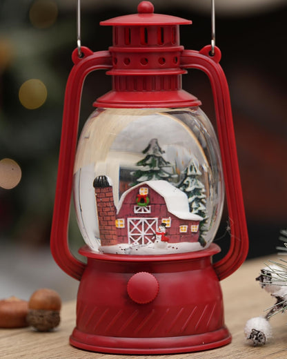 Snow Globe Christmas Decorations - Musical Christmas Snow Globes with 6H Timer,Christmas Village Lighted Scene Snow Globes Lantern USB or Battery Powered,Christmas Decorations Decor for Home