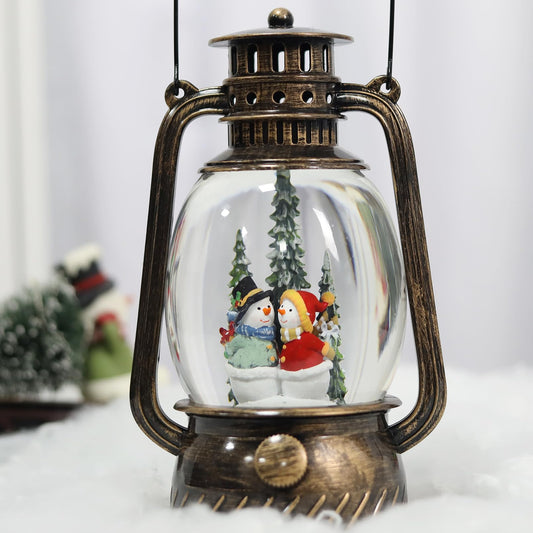 Snow Globe Christmas Decorations Indoor Snowman Musical Glitter Globe Light-up 6H Timer USB Lined/Battery Operated Snow Globe Christmas Decor,Winter Snowman Decorations for Home