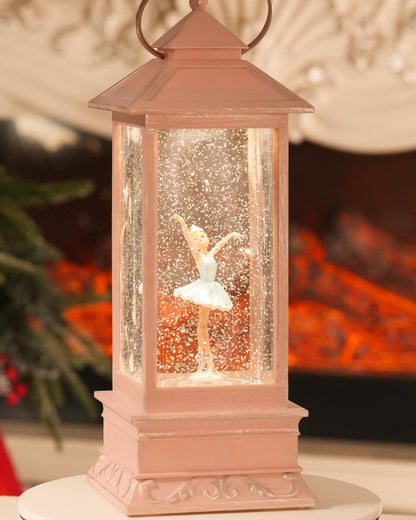 11" H Musical Snow Globes for Girls Ballerina Snow Globe Christmas Light Up 6H Timer Glitter Music Box Holiday Festival Home Decor