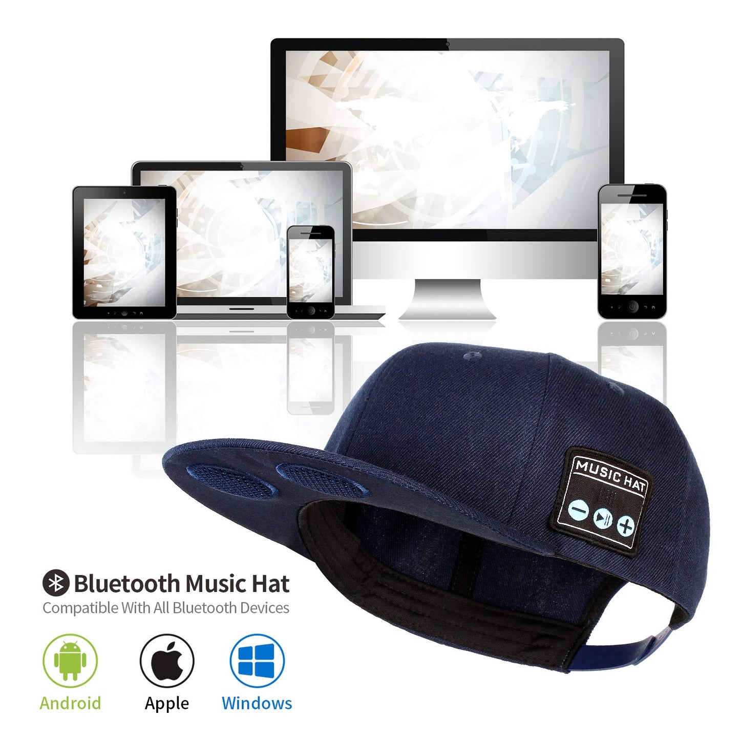 Hat with Bluetooth Speaker Adjustable Bluetooth Hat Wireless Smart Speakerphone Cap for Outdoor Sport Baseball Cap is The Perfect Gifts for Men/Women/Boys/Girls